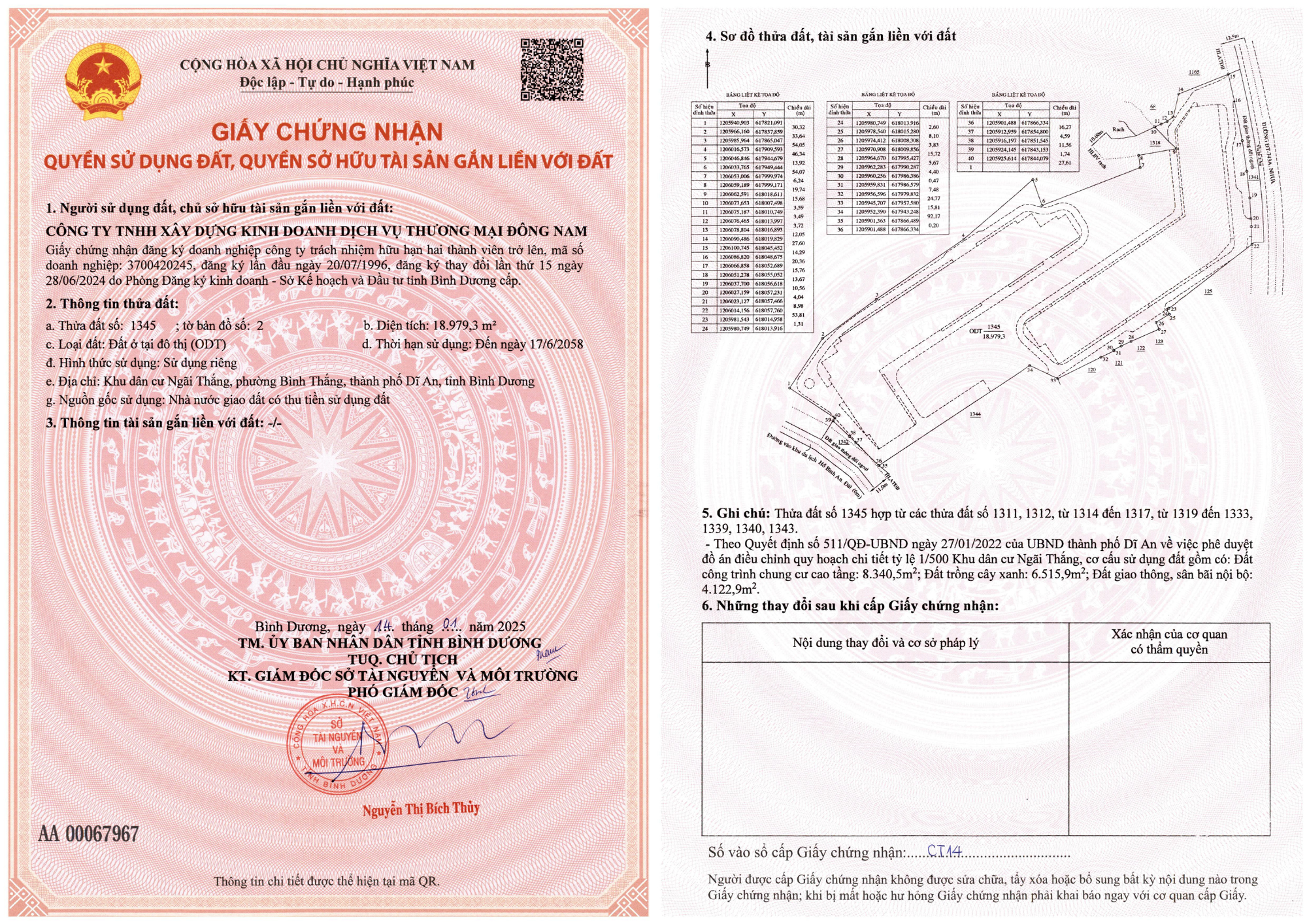 AN GIA (AGG) HOÀN TẤT THỦ TỤC CẤP CNQSDĐ DỰ ÁN THE GIÓ RIVERSIDE